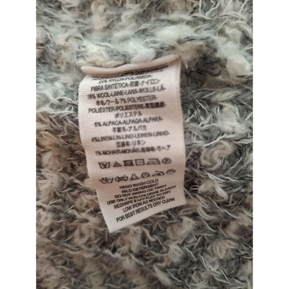 Free People Small Gray Striped Long Flare Ruffle Accent Bohemian Duster Cardigan - Picture 2 of 8